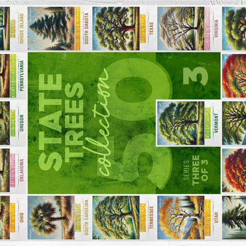 State Trees Series: 50 State Trees Collage, Part 3 of 3 1000 Jigsaw Puzzle 3D Modell