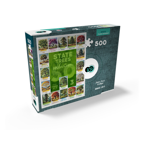 State Trees Series: 50 State Trees Collage, Part 3 of 3 500 Jigsaw Puzzle box view2