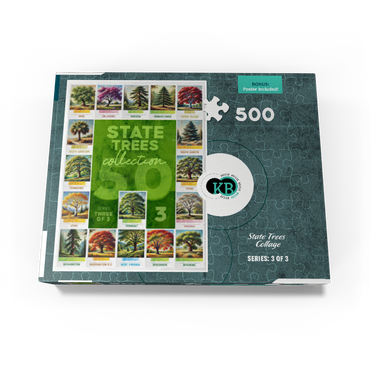 State Trees Series: 50 State Trees Collage, Part 3 of 3 500 Jigsaw Puzzle box view3