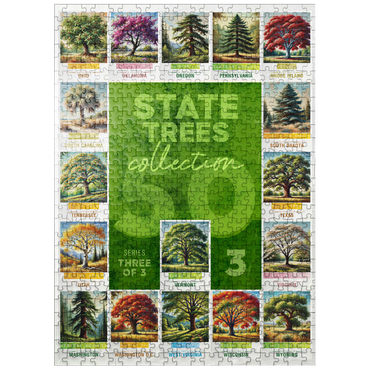 puzzleplate State Trees Series: 50 State Trees Collage, Part 3 of 3 500 Jigsaw Puzzle