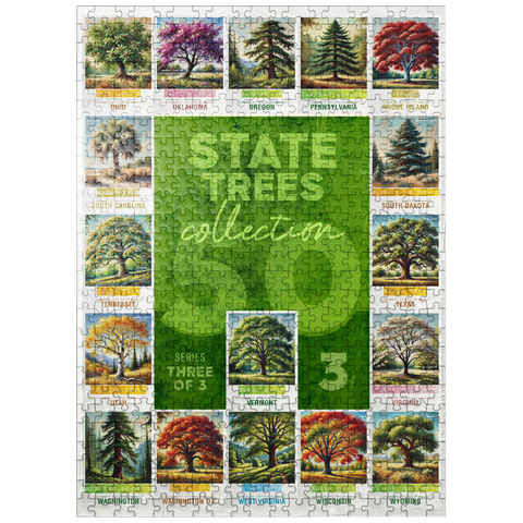 puzzleplate State Trees Series: 50 State Trees Collage, Part 3 of 3 500 Jigsaw Puzzle