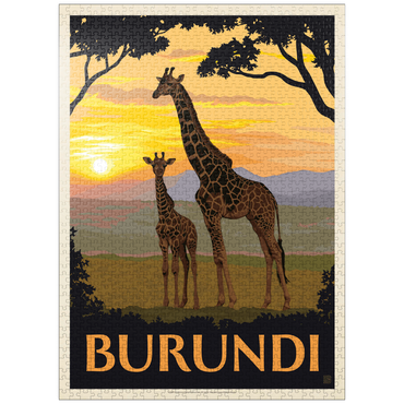 puzzleplate Burundi, Africa, Vintage Poster 1000 Jigsaw Puzzle