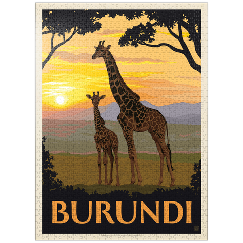 puzzleplate Burundi, Africa, Vintage Poster 1000 Jigsaw Puzzle