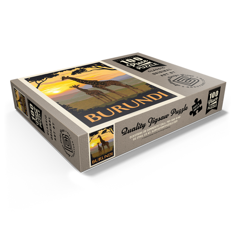 Burundi, Africa, Vintage Poster 100 Jigsaw Puzzle box view1