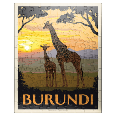 puzzleplate Burundi, Africa, Vintage Poster 100 Jigsaw Puzzle