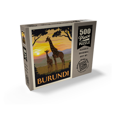 Burundi, Africa, Vintage Poster 500 Jigsaw Puzzle box view2