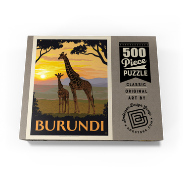 Burundi, Africa, Vintage Poster 500 Jigsaw Puzzle box view3
