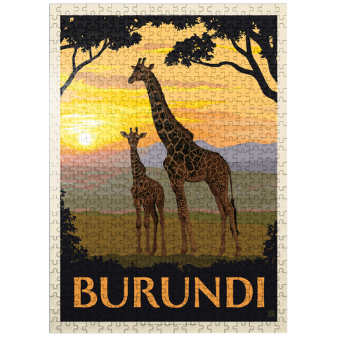 puzzleplate Burundi, Africa, Vintage Poster 500 Jigsaw Puzzle