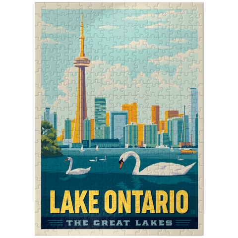 puzzleplate Great Lakes: Lake Ontario, Vintage Poster 300 Jigsaw Puzzle