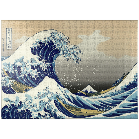puzzleplate The Great Wave off Kanagawa, Katsushika Hokusai - Iconic Japanese Art 1000 Jigsaw Puzzle