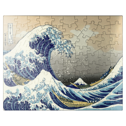 puzzleplate The Great Wave off Kanagawa, Katsushika Hokusai - Iconic Japanese Art 100 Jigsaw Puzzle