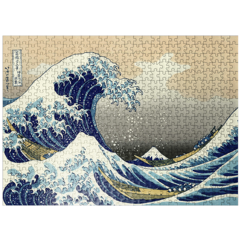 puzzleplate The Great Wave off Kanagawa, Katsushika Hokusai - Iconic Japanese Art 500 Jigsaw Puzzle