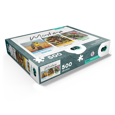 Montana: Bird, Tree, Flower- State Symbols Collage Series 500 Jigsaw Puzzle box view1