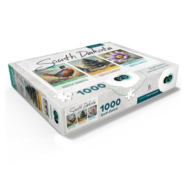 South Dakota: Bird, Tree, Flower- State Symbols Collage Series 1000 Jigsaw Puzzle box view1