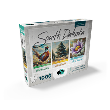 South Dakota: Bird, Tree, Flower- State Symbols Collage Series 1000 Jigsaw Puzzle box view2