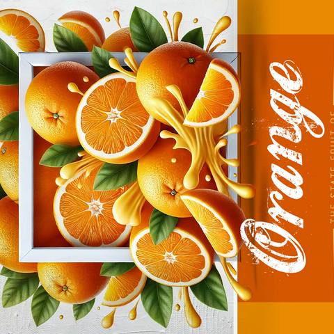 Colorful Fruits: Florida, Orange -State Fruits Series 500 Jigsaw Puzzle 3D Modell
