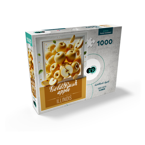 Colorful Fruits: Illinois, GoldRush Apple -State Fruits Series 1000 Jigsaw Puzzle box view2