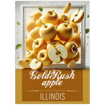 puzzleplate Colorful Fruits: Illinois, GoldRush Apple -State Fruits Series 1000 Jigsaw Puzzle
