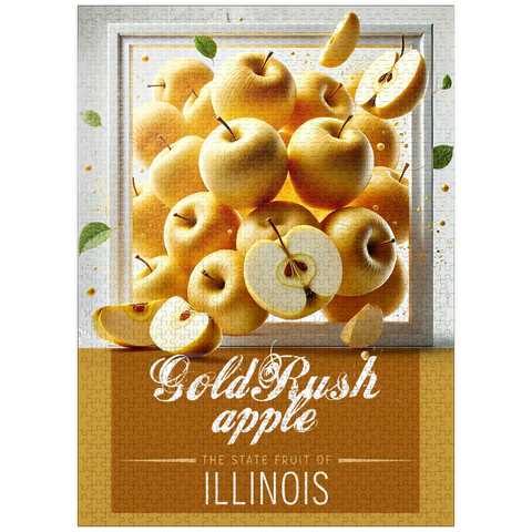 puzzleplate Colorful Fruits: Illinois, GoldRush Apple -State Fruits Series 1000 Jigsaw Puzzle