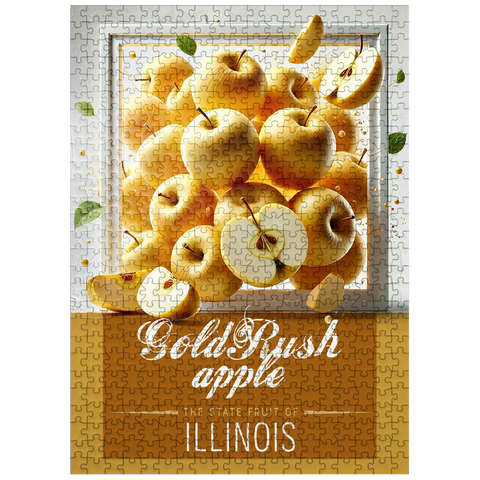 puzzleplate Colorful Fruits: Illinois, GoldRush Apple -State Fruits Series 500 Jigsaw Puzzle