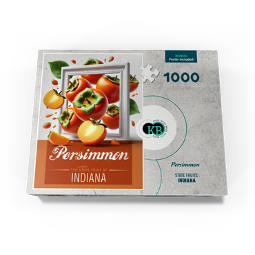Colorful Fruits: Indiana, Persimmon -State Fruits Series 1000 Jigsaw Puzzle box view3