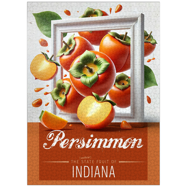 puzzleplate Colorful Fruits: Indiana, Persimmon -State Fruits Series 1000 Jigsaw Puzzle