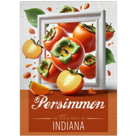 puzzleplate Colorful Fruits: Indiana, Persimmon -State Fruits Series 1000 Jigsaw Puzzle