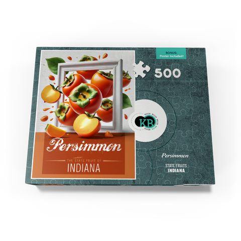 Colorful Fruits: Indiana, Persimmon -State Fruits Series 500 Jigsaw Puzzle box view3