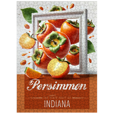 puzzleplate Colorful Fruits: Indiana, Persimmon -State Fruits Series 500 Jigsaw Puzzle