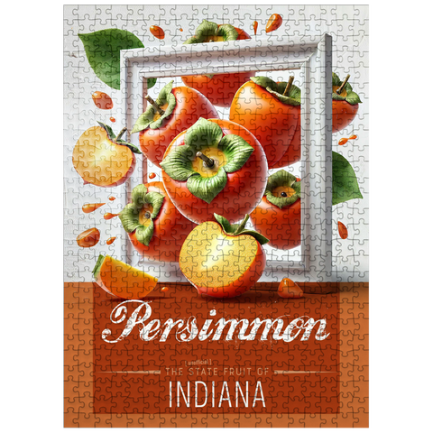 puzzleplate Colorful Fruits: Indiana, Persimmon -State Fruits Series 500 Jigsaw Puzzle