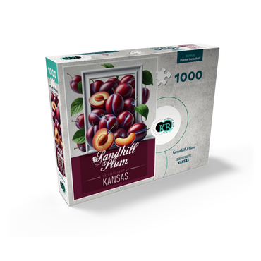 Colorful Fruits: Kansas, Sandhill Plum -State Fruits Series 1000 Jigsaw Puzzle box view2