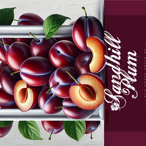 Colorful Fruits: Kansas, Sandhill Plum -State Fruits Series 1000 Jigsaw Puzzle 3D Modell