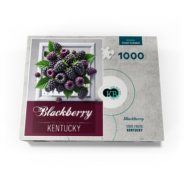 Colorful Fruits: Kentucky, Blackberry -State Fruits Series 1000 Jigsaw Puzzle box view3