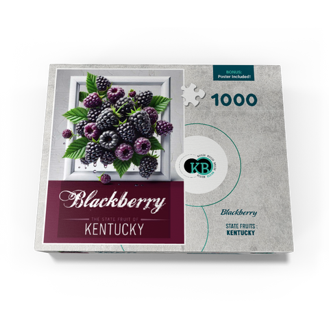 Colorful Fruits: Kentucky, Blackberry -State Fruits Series 1000 Jigsaw Puzzle box view3