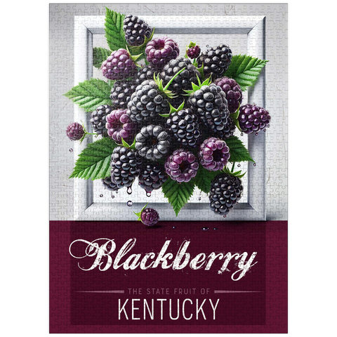 puzzleplate Colorful Fruits: Kentucky, Blackberry -State Fruits Series 1000 Jigsaw Puzzle