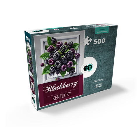 Colorful Fruits: Kentucky, Blackberry -State Fruits Series 500 Jigsaw Puzzle box view2