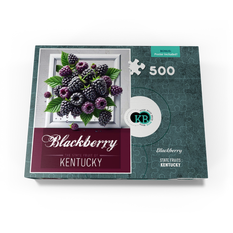 Colorful Fruits: Kentucky, Blackberry -State Fruits Series 500 Jigsaw Puzzle box view3