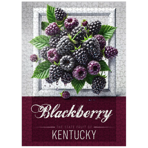 puzzleplate Colorful Fruits: Kentucky, Blackberry -State Fruits Series 500 Jigsaw Puzzle