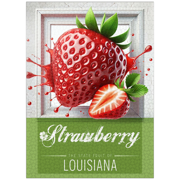 puzzleplate Colorful Fruits: Louisiana, Strawberry -State Fruits Series 1000 Jigsaw Puzzle
