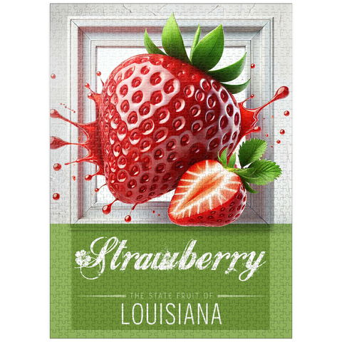 puzzleplate Colorful Fruits: Louisiana, Strawberry -State Fruits Series 1000 Jigsaw Puzzle