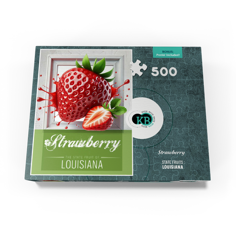 Colorful Fruits: Louisiana, Strawberry -State Fruits Series 500 Jigsaw Puzzle box view3
