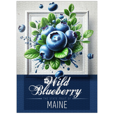 puzzleplate Colorful Fruits: Maine, Wild Blueberry -State Fruits Series 1000 Jigsaw Puzzle