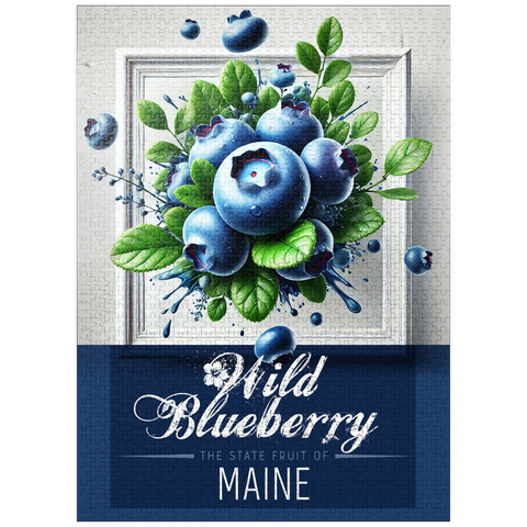 puzzleplate Colorful Fruits: Maine, Wild Blueberry -State Fruits Series 1000 Jigsaw Puzzle