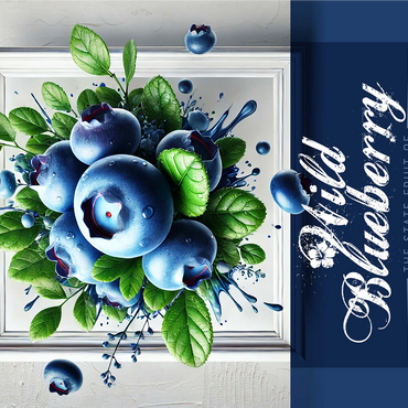 Colorful Fruits: Maine, Wild Blueberry -State Fruits Series 1000 Jigsaw Puzzle 3D Modell