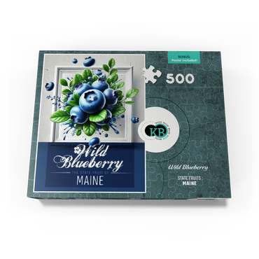 Colorful Fruits: Maine, Wild Blueberry -State Fruits Series 500 Jigsaw Puzzle box view3