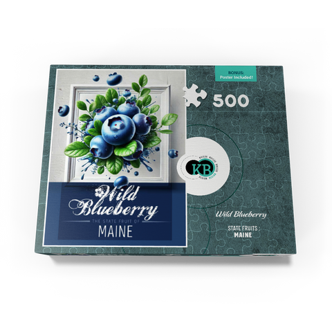 Colorful Fruits: Maine, Wild Blueberry -State Fruits Series 500 Jigsaw Puzzle box view3