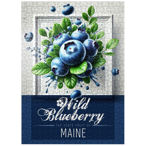puzzleplate Colorful Fruits: Maine, Wild Blueberry -State Fruits Series 500 Jigsaw Puzzle