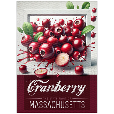 puzzleplate Colorful Fruits: Massachusetts, Cranberry -State Fruits Series 1000 Jigsaw Puzzle