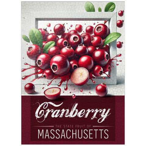 puzzleplate Colorful Fruits: Massachusetts, Cranberry -State Fruits Series 1000 Jigsaw Puzzle