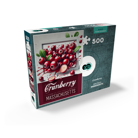Colorful Fruits: Massachusetts, Cranberry -State Fruits Series 500 Jigsaw Puzzle box view2